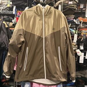 Nike Men's Windbreaker Jacket - Olive and Khaki